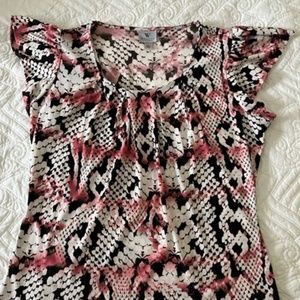 Worthington Pink Multi Cap Sleeve Size PL